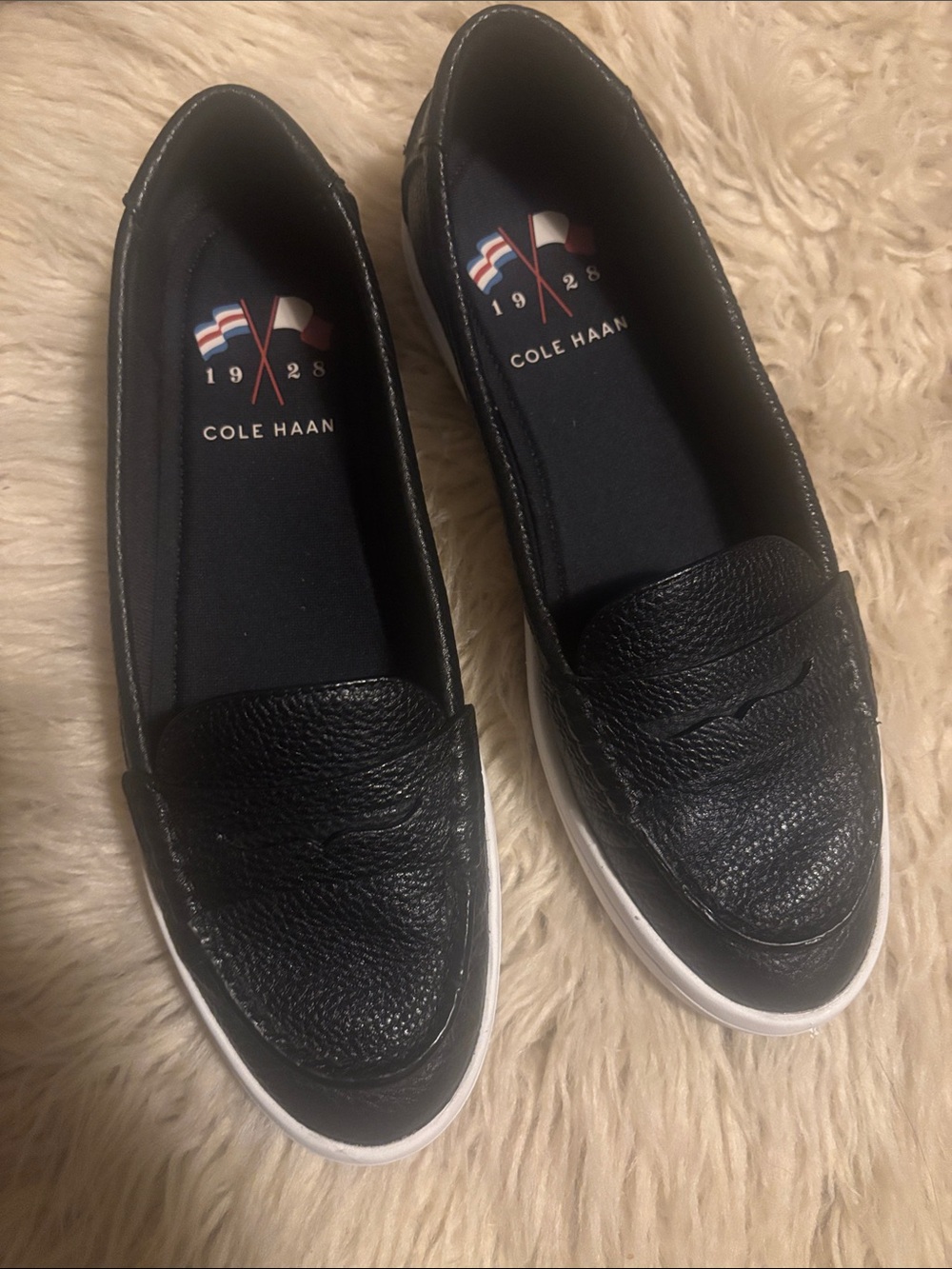 Cole Haan Nantucket drift penny black Leather Slip-On Loafers 8.5B